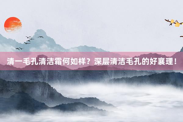 清一毛孔清洁霜何如样？深层清洁毛孔的好襄理！